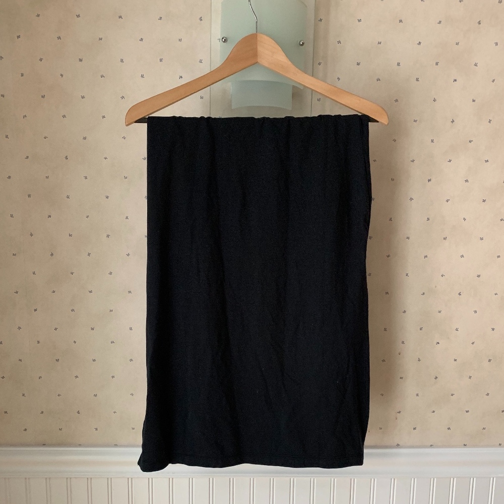 Athleta Black Cotton Slit Skirt